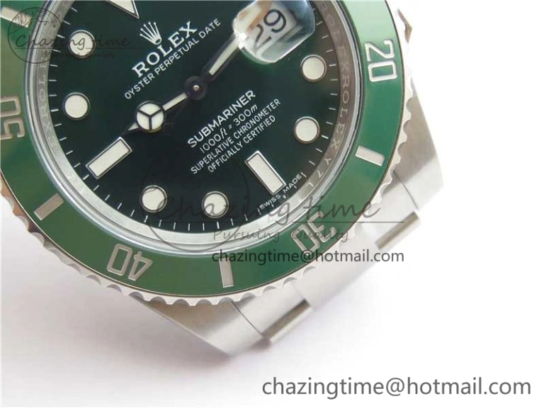 Seasonal Submariner 116610 LV Green Ceramic ZZF 904L 1:1 Best Edition on SS Bracelet VR3135 V 2869