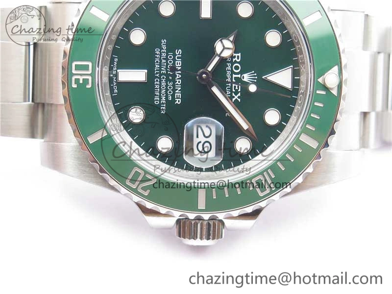 Seasonal Submariner 116610 LV Green Ceramic ZZF 904L 1:1 Best Edition on SS Bracelet VR3135 V 2869