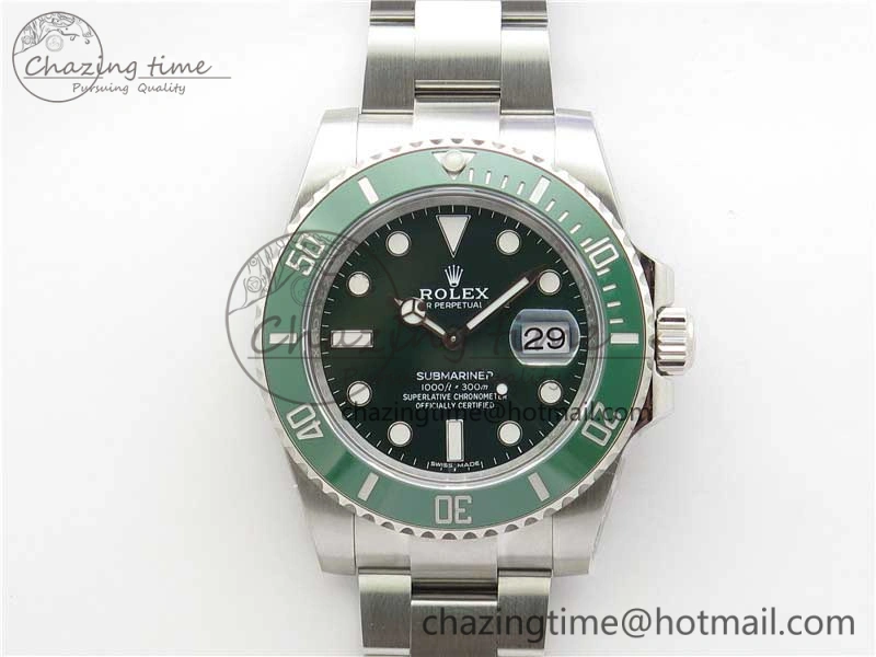 Seasonal Submariner 116610 LV Green Ceramic ZZF 904L 1:1 Best Edition on SS Bracelet VR3135 V 2869