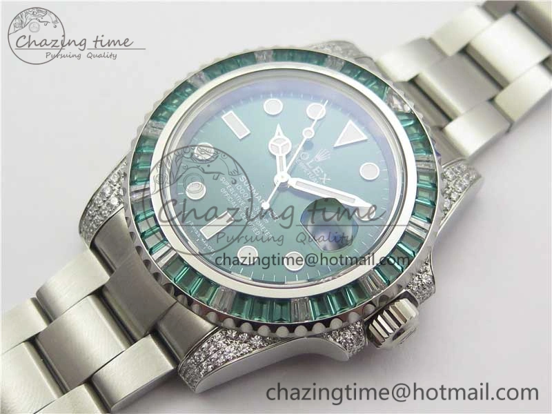 Supportive Submariner 116610 LV Green Diamonds Bezel Noob 1:1 Best Edition 904L SS Case and Bracelet SA3135 V 3047