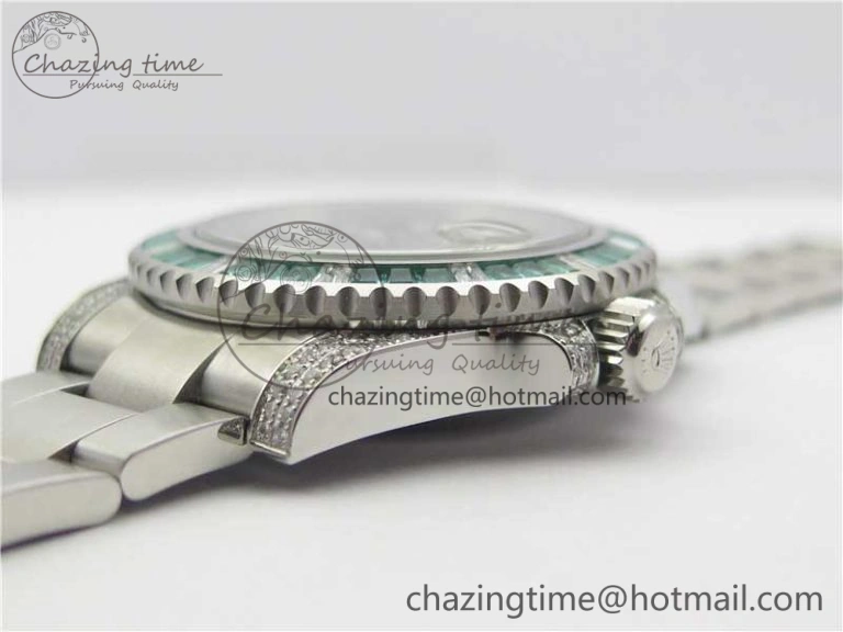 Supportive Submariner 116610 LV Green Diamonds Bezel Noob 1:1 Best Edition 904L SS Case and Bracelet SA3135 V 3047