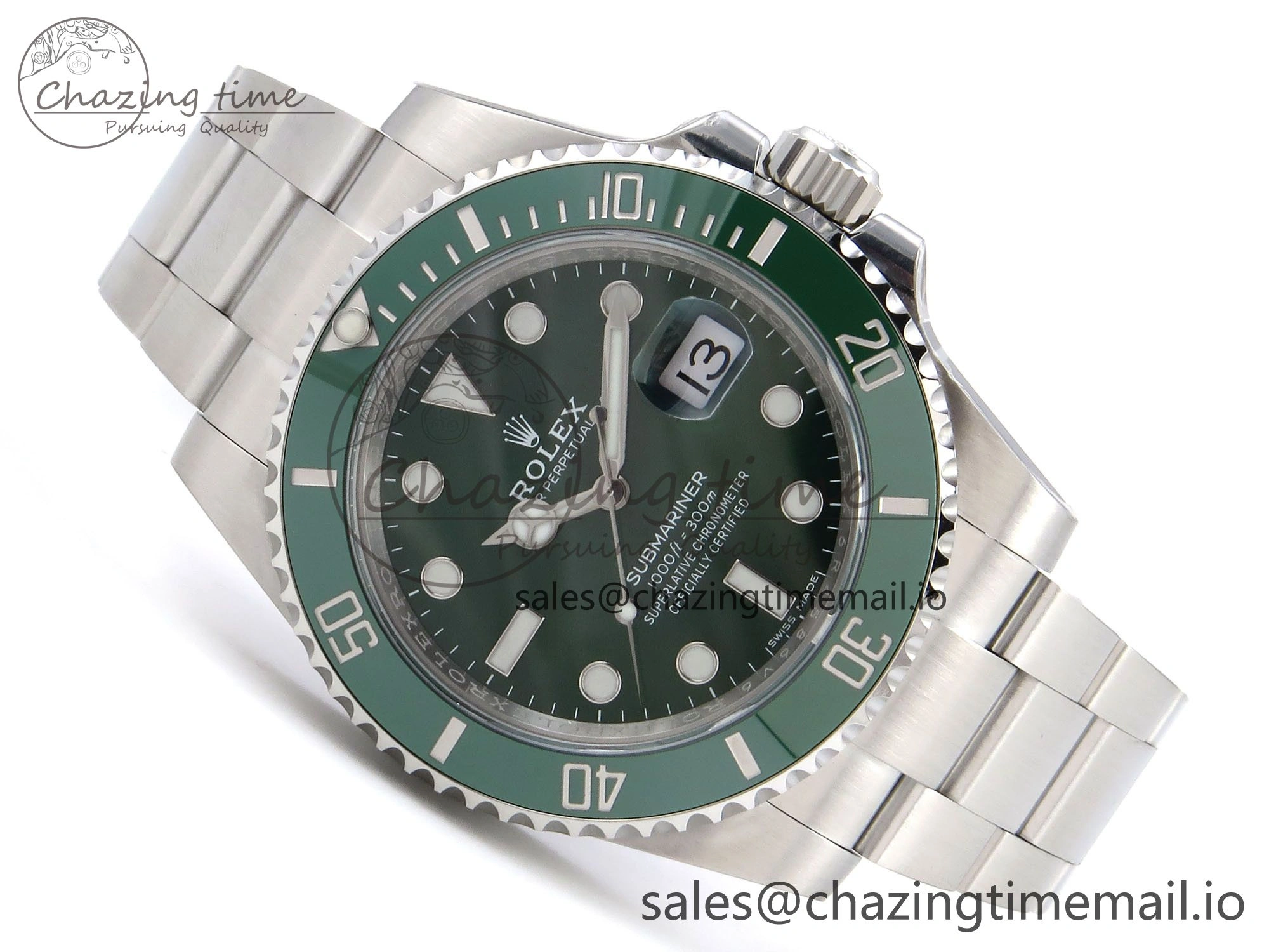 Submariner 116610 LV HGF 1:1 Best Edition Green Dial on SS Bracelet SH3135 V Fashionable 1266