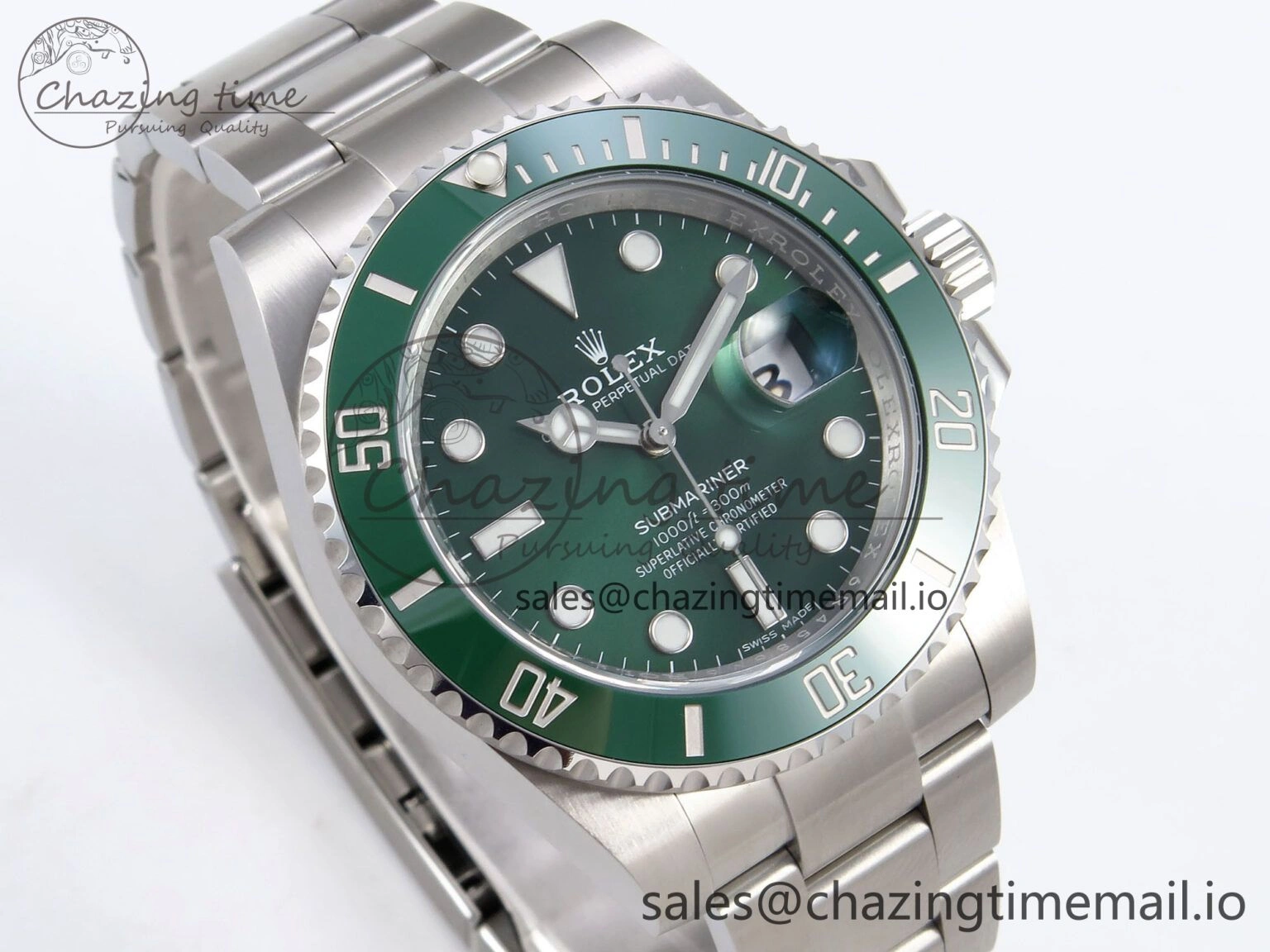 Submariner 116610 LV HGF 1:1 Best Edition Green Dial on SS Bracelet SH3135 V Fashionable 1266