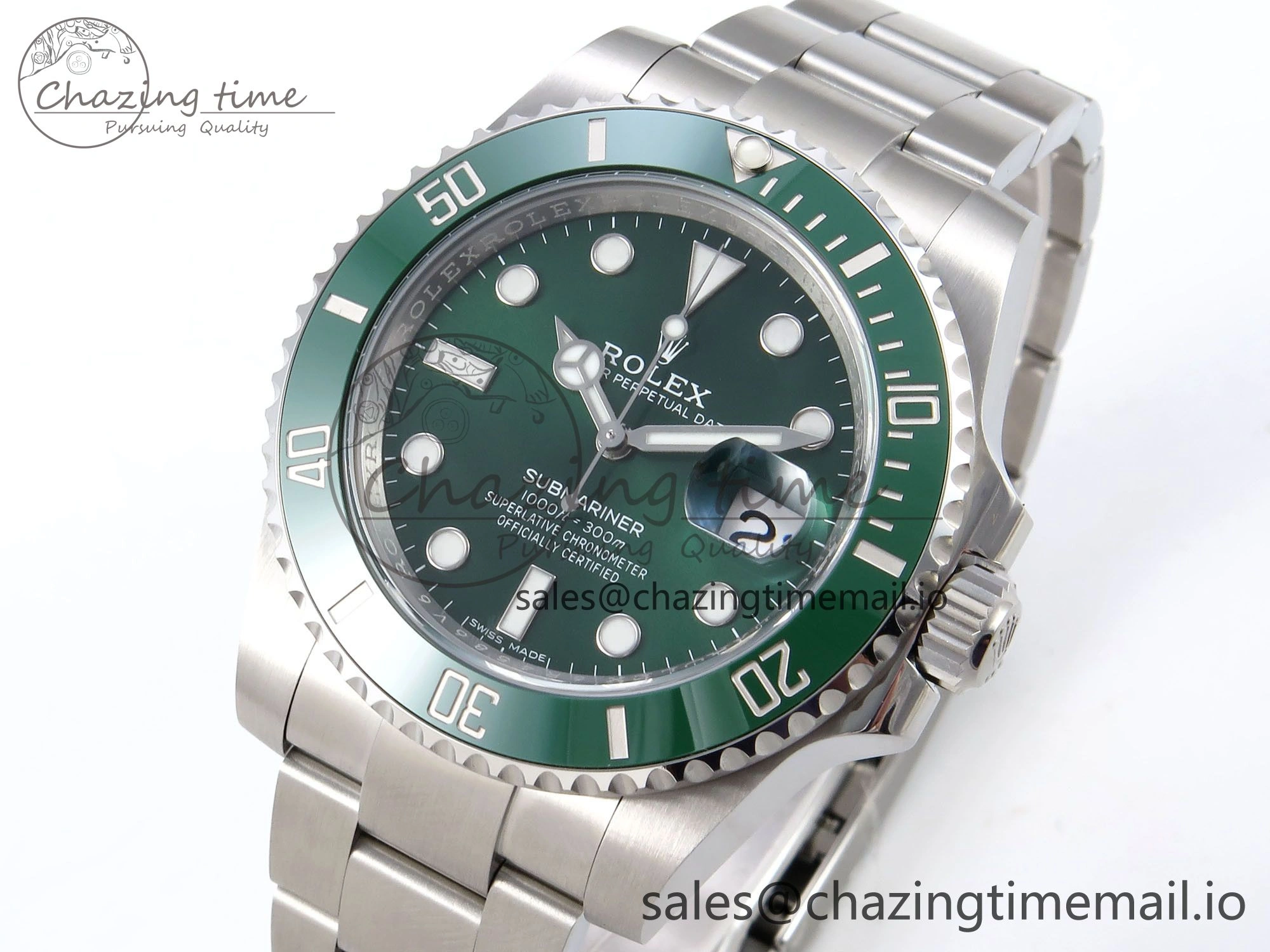 Submariner 116610 LV HGF 1:1 Best Edition Green Dial on SS Bracelet SH3135 V Fashionable 1266