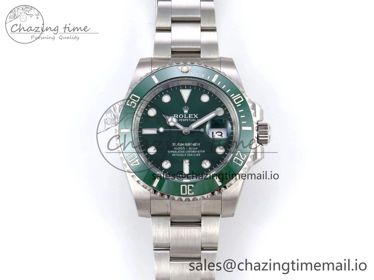 Submariner 116610 LV HGF 1:1 Best Edition Green Dial on SS Bracelet SH3135 V Fashionable 1266