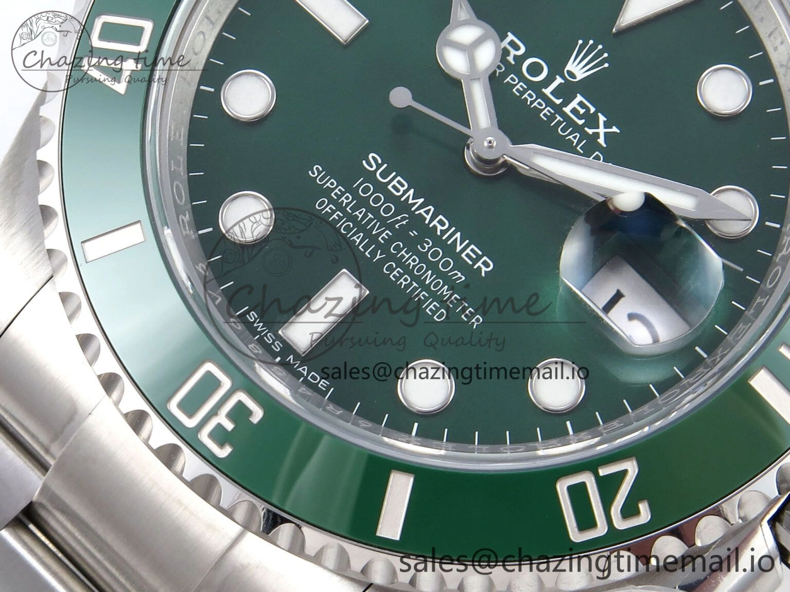 Submariner 116610 LV HGF 1:1 Best Edition Green Dial on SS Bracelet SH3135 V Fashionable 1266