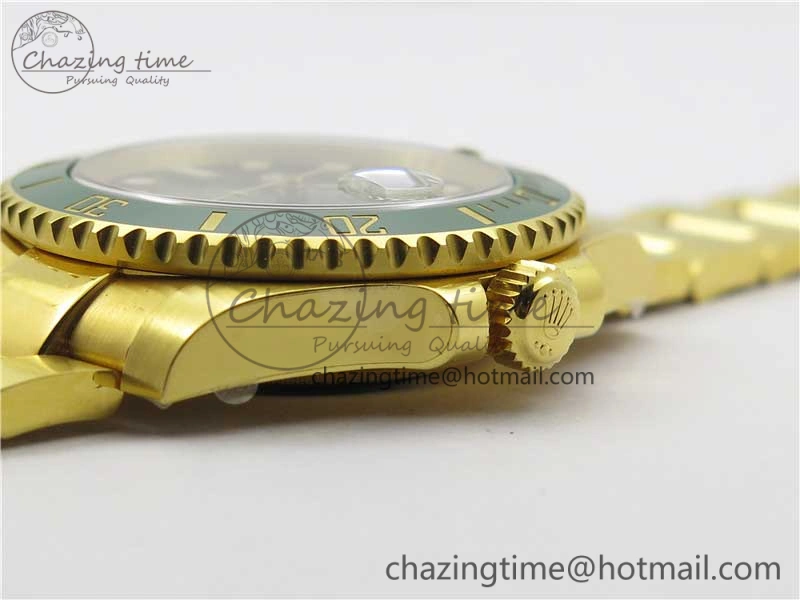 Submariner 116610 LV ROF Best Edition YG Wrapped Green Dial on YG Wrapped Bracelet A Contemporary 2909