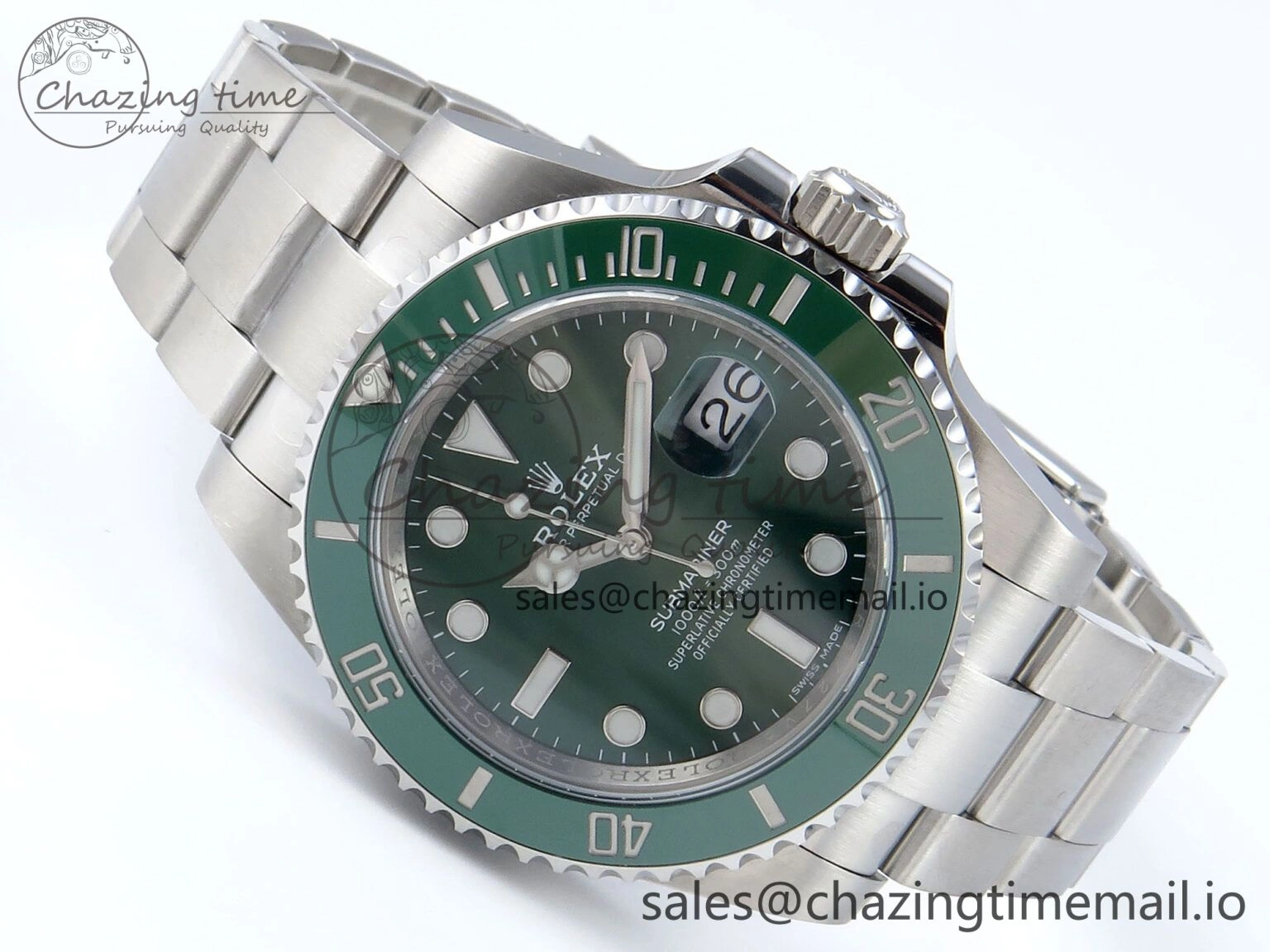 Unisex Submariner 116610 LV SS ARF 1:1 Best Edition Steel Green Dial 904L SS Oyster Bracelet SH 367