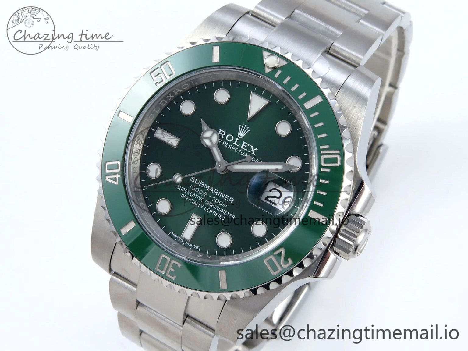 Unisex Submariner 116610 LV SS ARF 1:1 Best Edition Steel Green Dial 904L SS Oyster Bracelet SH 367