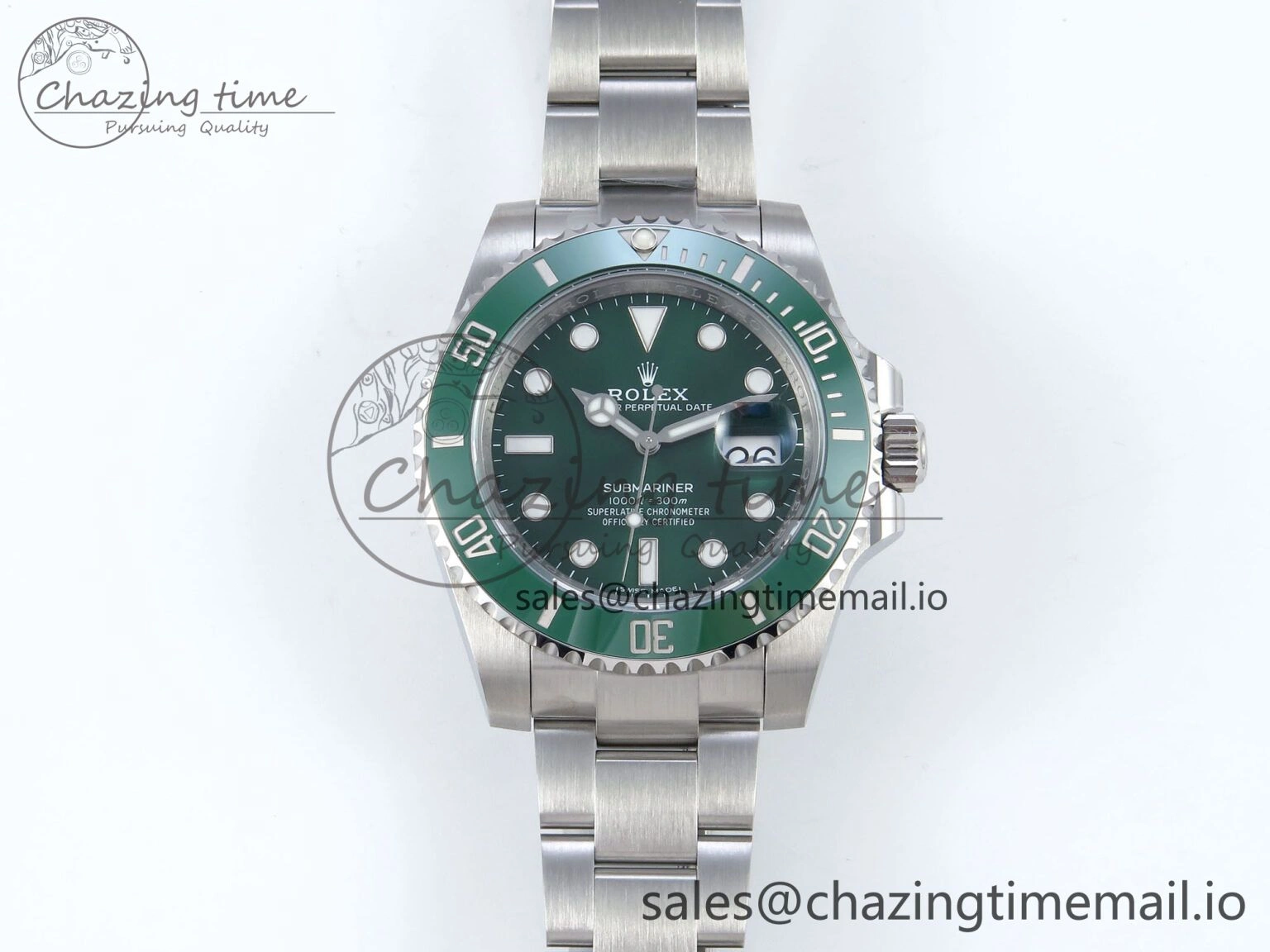 Unisex Submariner 116610 LV SS ARF 1:1 Best Edition Steel Green Dial 904L SS Oyster Bracelet SH 367
