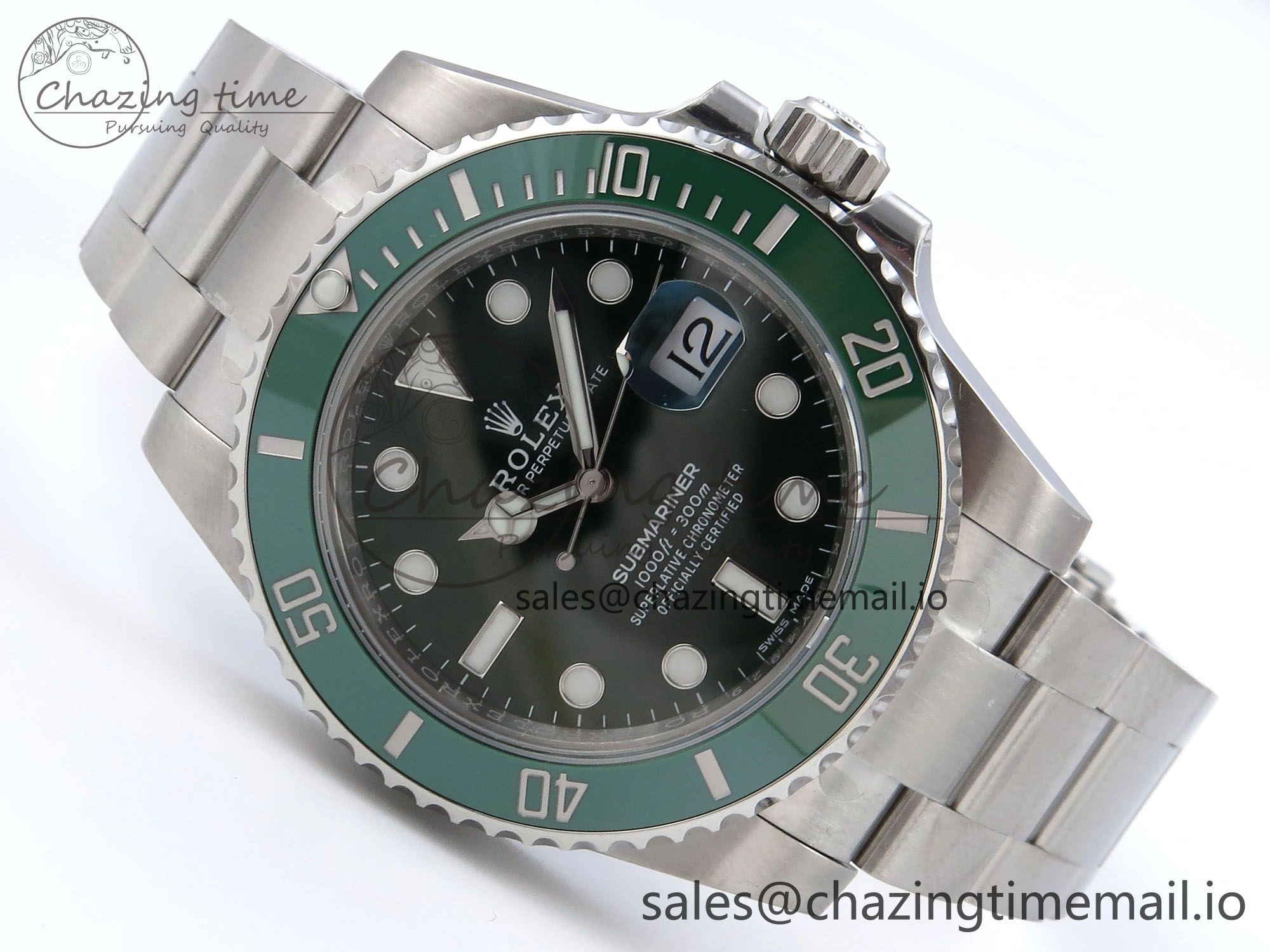 EyeCatching Submariner 116610 LV VSF 1:1 Best Edition Green Dial on SS Bracelet VS 888