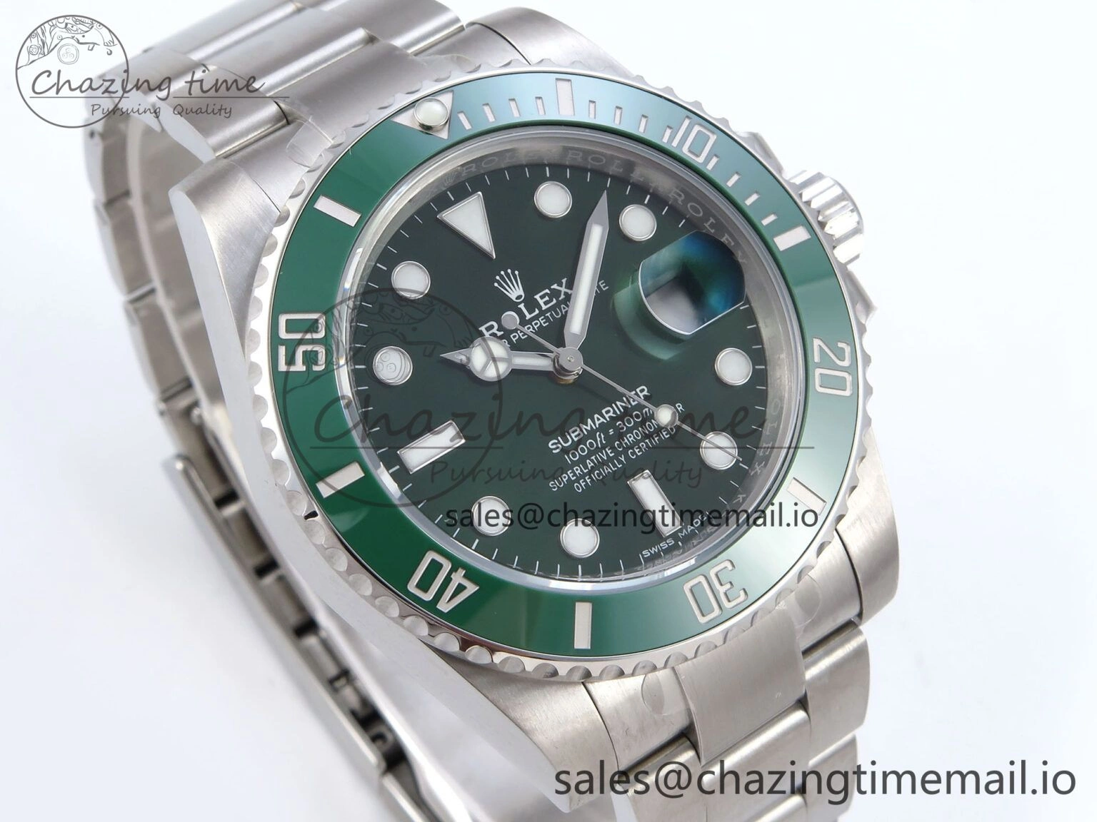 EyeCatching Submariner 116610 LV VSF 1:1 Best Edition Green Dial on SS Bracelet VS 888