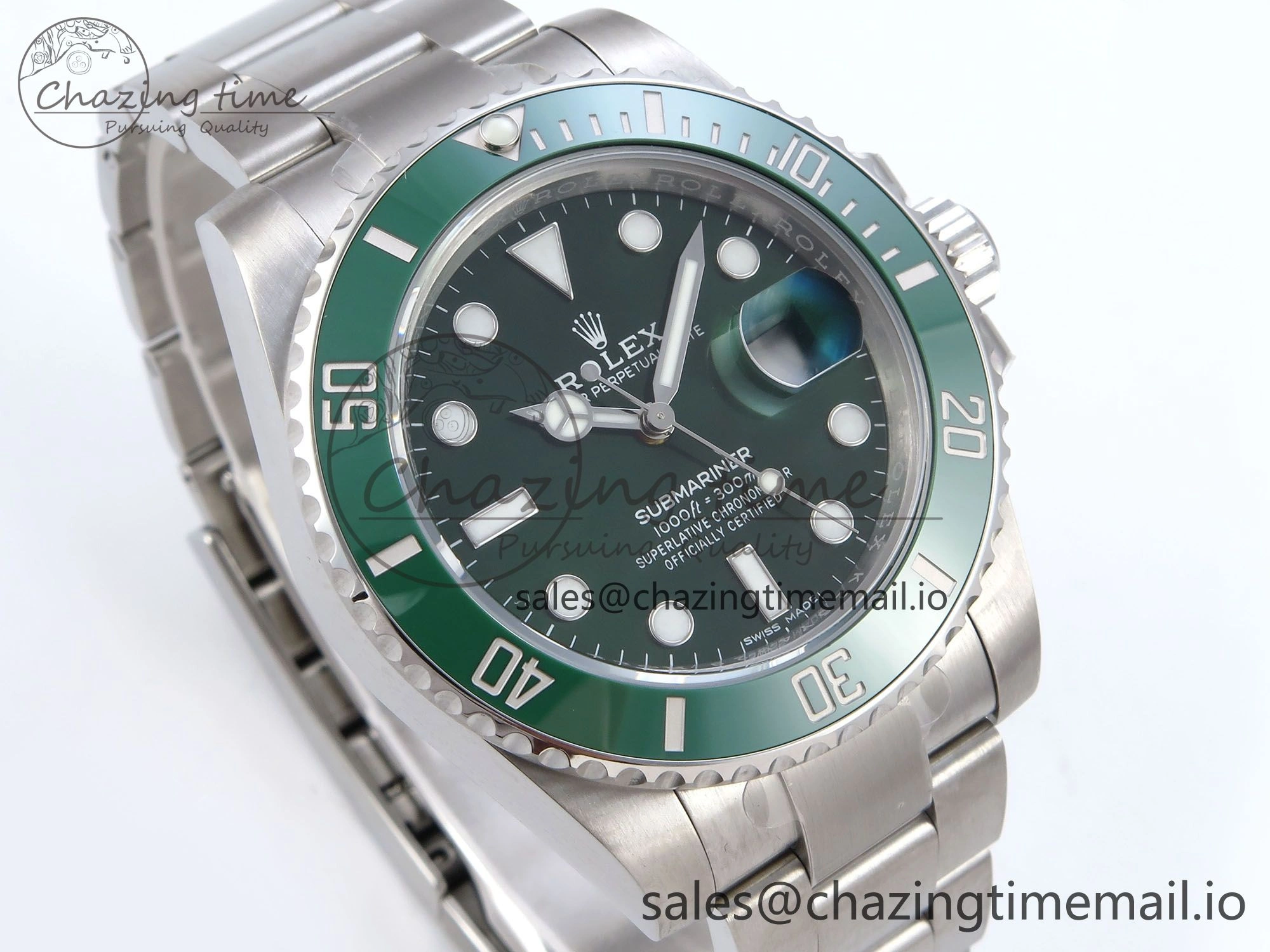 EyeCatching Submariner 116610 LV VSF 1:1 Best Edition Green Dial on SS Bracelet VS 888