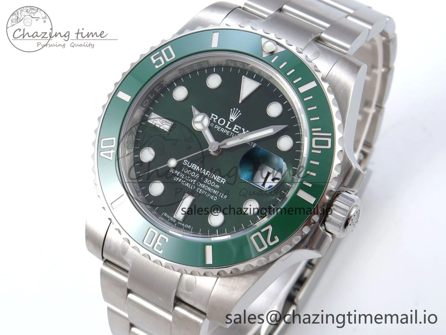 EyeCatching Submariner 116610 LV VSF 1:1 Best Edition Green Dial on SS Bracelet VS 888