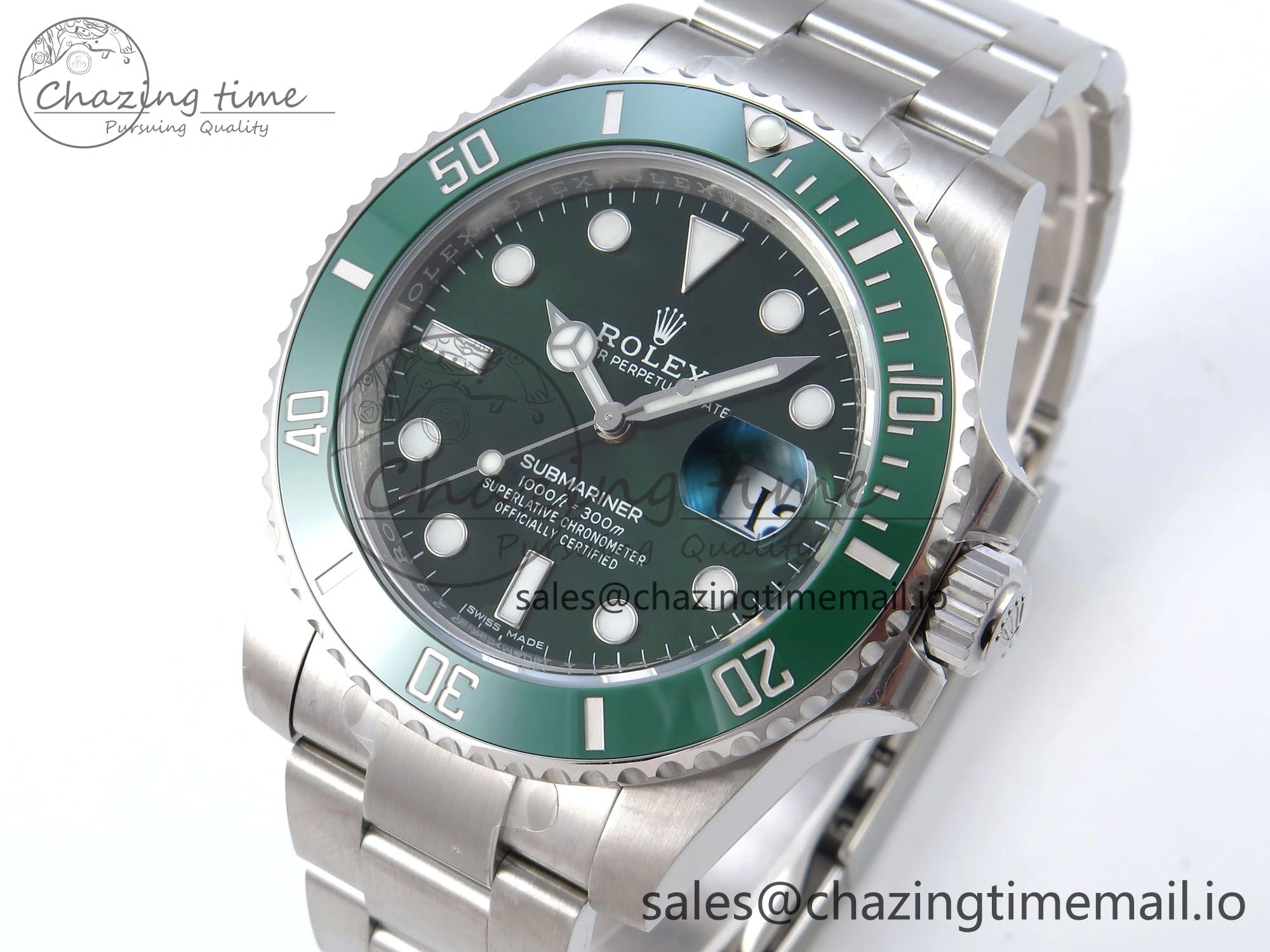 EyeCatching Submariner 116610 LV VSF 1:1 Best Edition Green Dial on SS Bracelet VS 888