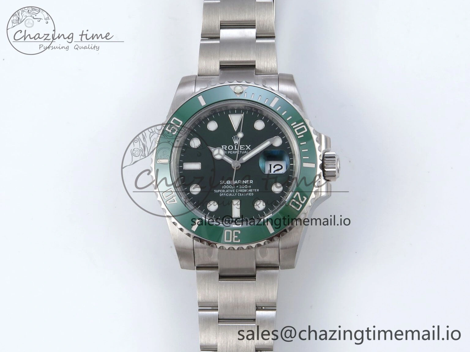 EyeCatching Submariner 116610 LV VSF 1:1 Best Edition Green Dial on SS Bracelet VS 888