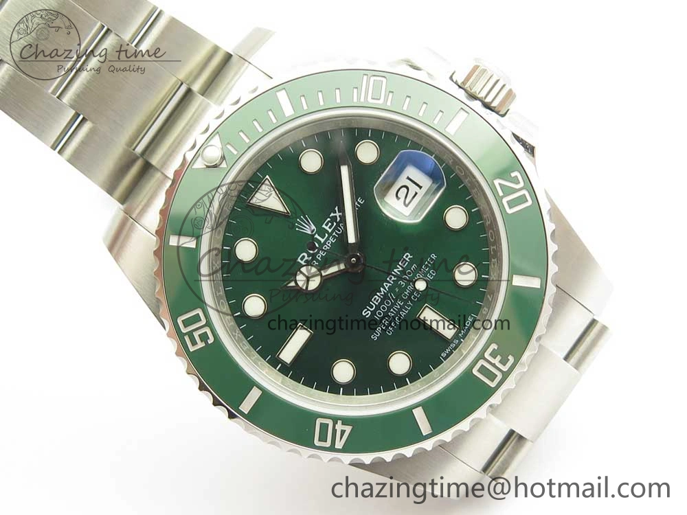 Soft Submariner 116610LV Green Ceramic 904L Nail Marker 1:1 Best Edition on SS Bracelet A 3259