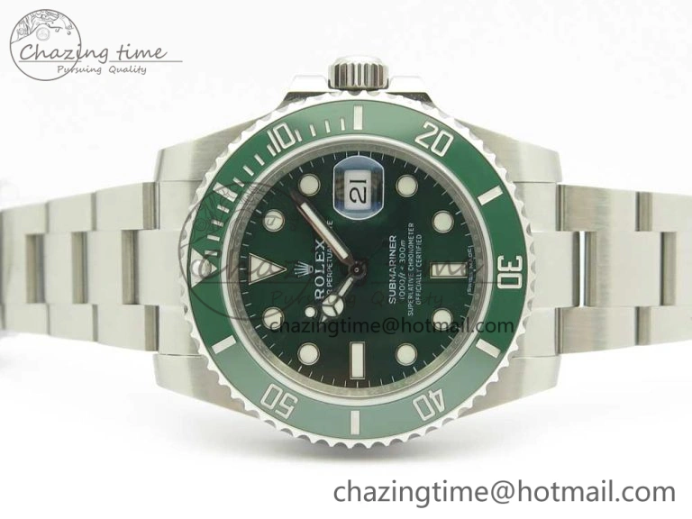 Soft Submariner 116610LV Green Ceramic 904L Nail Marker 1:1 Best Edition on SS Bracelet A 3259