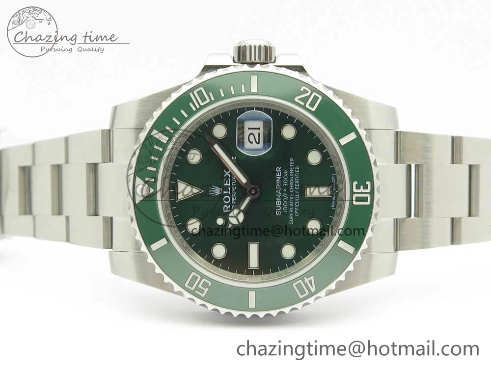Soft Submariner 116610LV Green Ceramic 904L Nail Marker 1:1 Best Edition on SS Bracelet A 3259