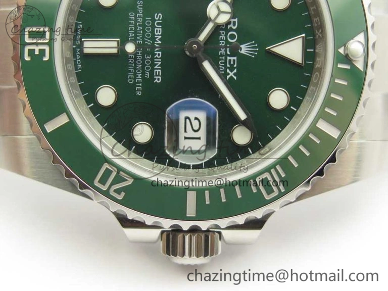 Soft Submariner 116610LV Green Ceramic 904L Nail Marker 1:1 Best Edition on SS Bracelet A 3259