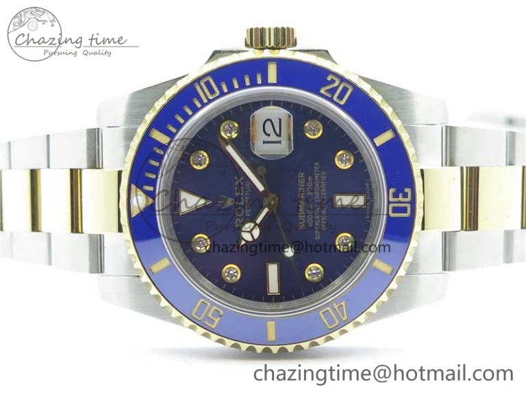 Submariner 116613 LB Blue Ceramic 316L Bp Maker 1:1 Best Edition Blue Dial Diam on SS  YG Bracelet SA3135 V MultiPurpose 3012