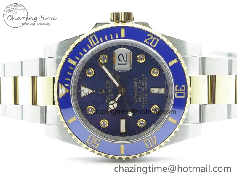 Submariner 116613 LB Blue Ceramic 316L Bp Maker 1:1 Best Edition Blue Dial Diam on SS  YG Bracelet SA3135 V MultiPurpose 3012