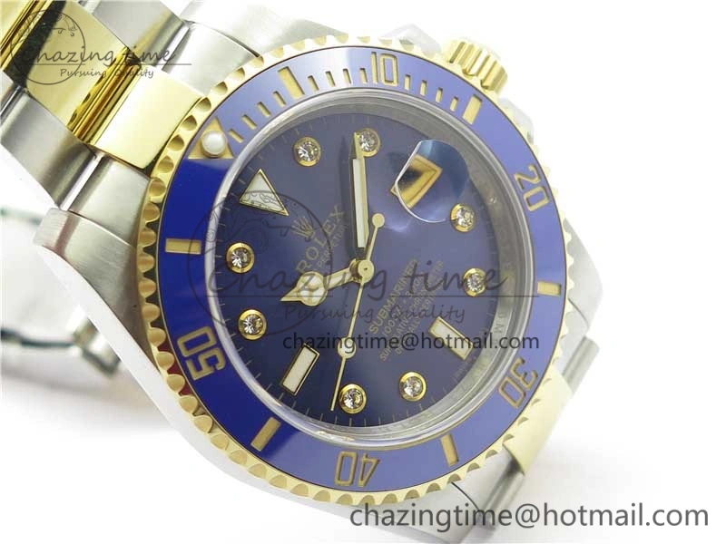 Submariner 116613 LB Blue Ceramic 316L Bp Maker 1:1 Best Edition Blue Dial Diam on SS  YG Bracelet SA3135 V MultiPurpose 3012