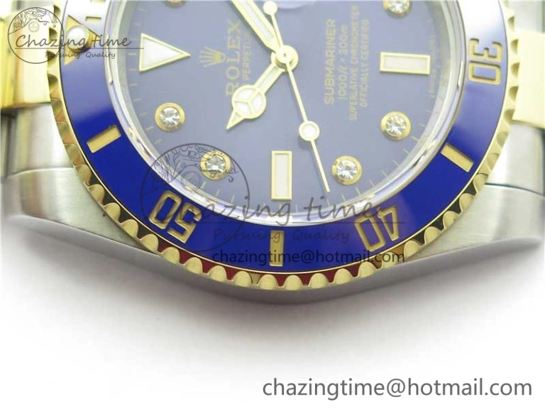Submariner 116613 LB Blue Ceramic 316L Bp Maker 1:1 Best Edition Blue Dial Diam on SS  YG Bracelet SA3135 V MultiPurpose 3012