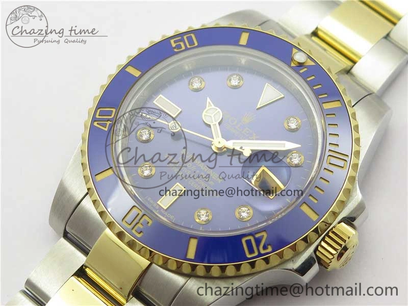Submariner 116613 LB Blue Ceramic 316L Bp Maker 1:1 Best Edition Blue Dial Diam on SS  YG Bracelet SA3135 V MultiPurpose 3012