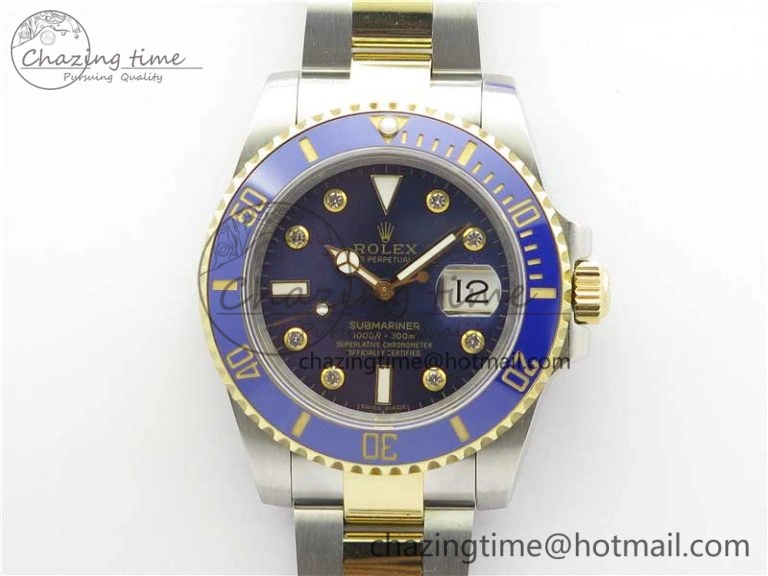 Submariner 116613 LB Blue Ceramic 316L Bp Maker 1:1 Best Edition Blue Dial Diam on SS  YG Bracelet SA3135 V MultiPurpose 3012
