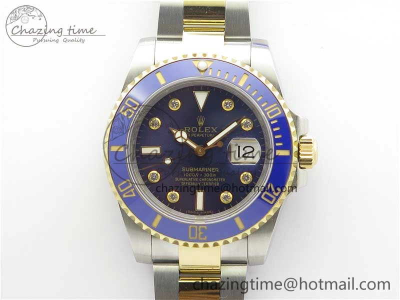 Submariner 116613 LB Blue Ceramic 316L Bp Maker 1:1 Best Edition Blue Dial Diam on SS  YG Bracelet SA3135 V MultiPurpose 3012