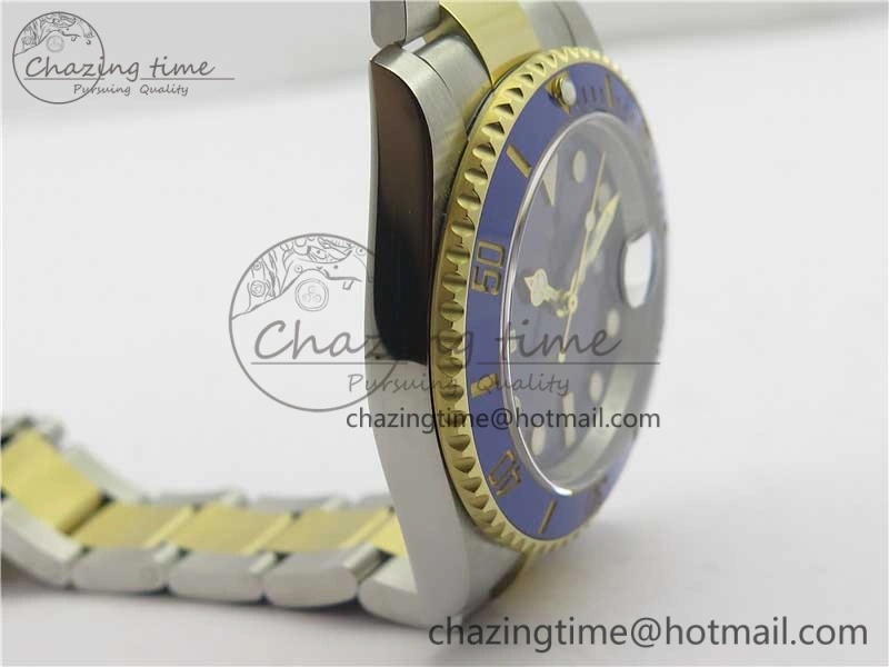 WellDesigned Submariner 116613 LB Blue Ceramic 316L Bp Maker 1:1 Best Edition Blue Dial on SS  YG Bracelet SA3135 V 3014