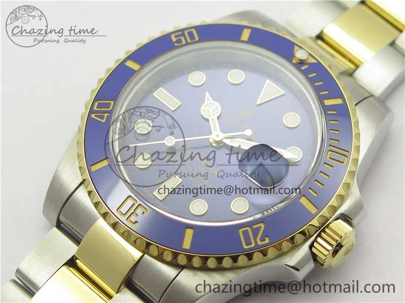 WellDesigned Submariner 116613 LB Blue Ceramic 316L Bp Maker 1:1 Best Edition Blue Dial on SS  YG Bracelet SA3135 V 3014