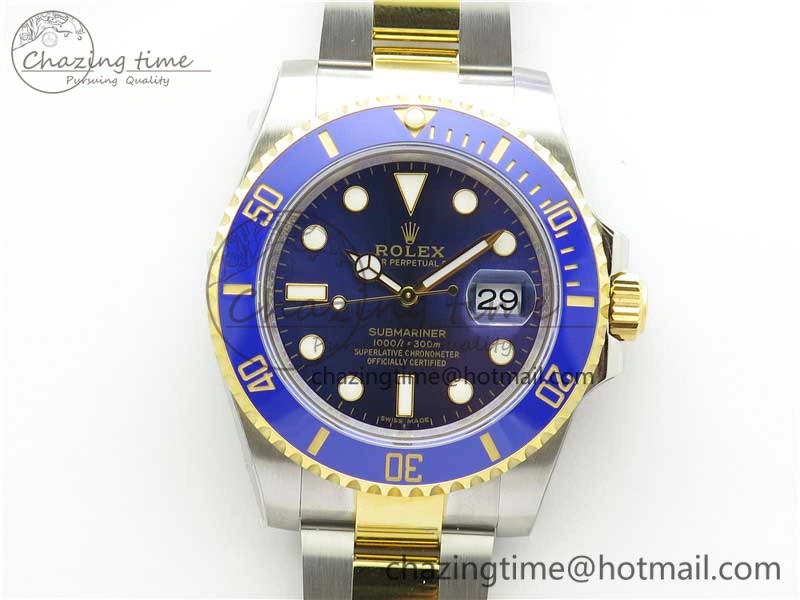 Submariner 116613 LB Blue Ceramic 316L Steel Noob 1:1 Best Edition A2836 V10. FlexibleFit 2862