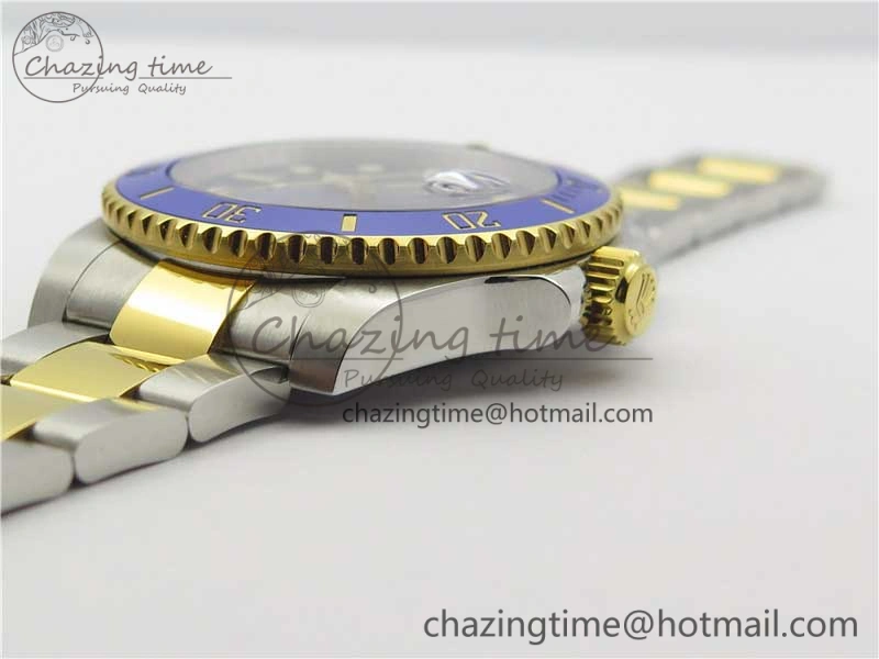 Breathable Submariner 116613 LB Blue Ceramic D1F 1:1 Best Edition Wrapped Gold SS Case and Bracelet A 3188