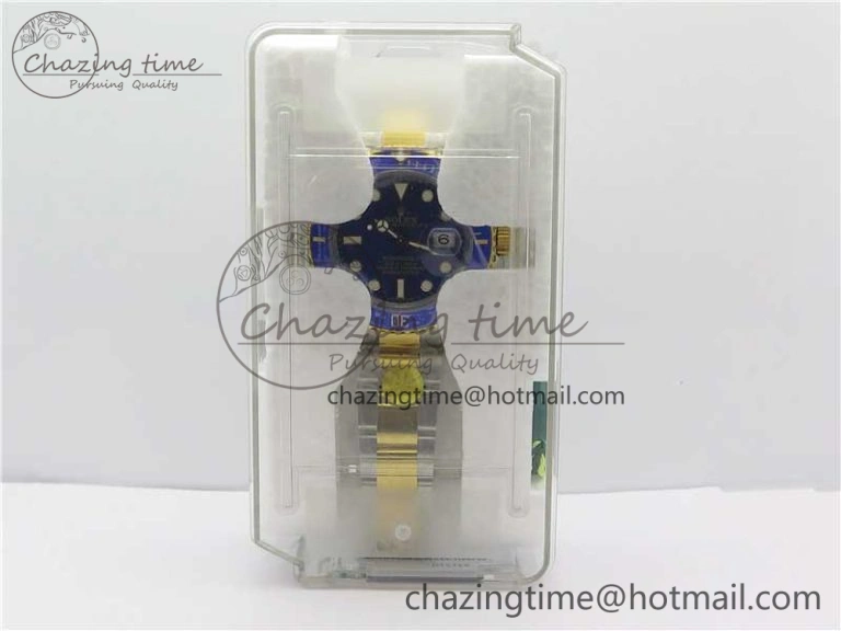 Breathable Submariner 116613 LB Blue Ceramic D1F 1:1 Best Edition Wrapped Gold SS Case and Bracelet A 3188