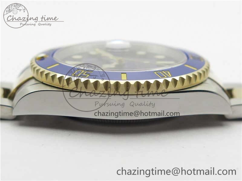 WrinkleFree Submariner 116613 LB Blue Ceramic SS YG Wrapped ROF 1:1 Best Edition Blue Dial On SS YG Wrapped Bracelet A 2911