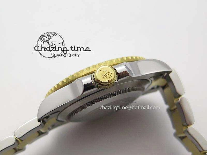QuickDry Submariner 116613 LB Bp-Maker Best Edition Blue Dial On SS YG Bracelet ETA 3984