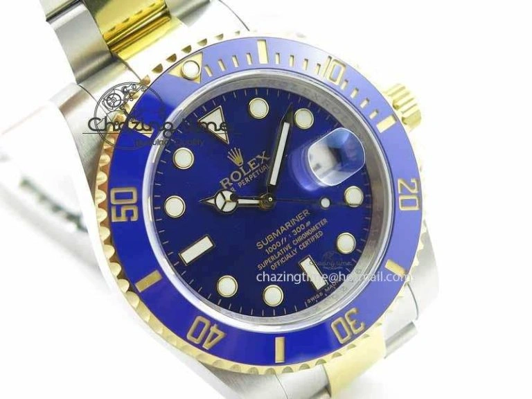 StreetReady Submariner 116613 LB JF 1:1 Best Edition Blue Dial On SS YG Bracelet A 3617
