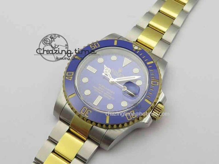 StreetReady Submariner 116613 LB JF 1:1 Best Edition Blue Dial On SS YG Bracelet A 3617
