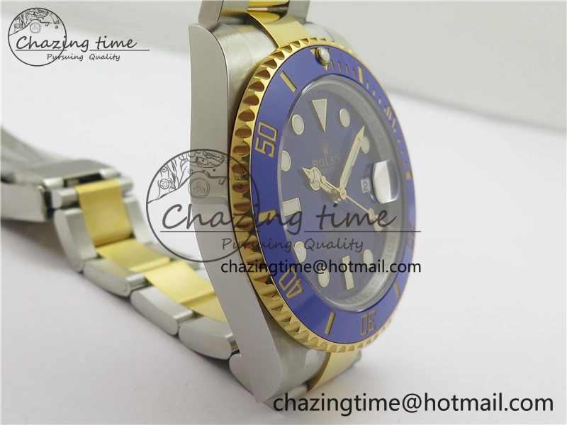 SunProtective Submariner 116613 LB VRF 1:1 Best Edition YG Wrapped Bezel Blue Dial on SS YG Bracelet A2836 MAX Version 2490
