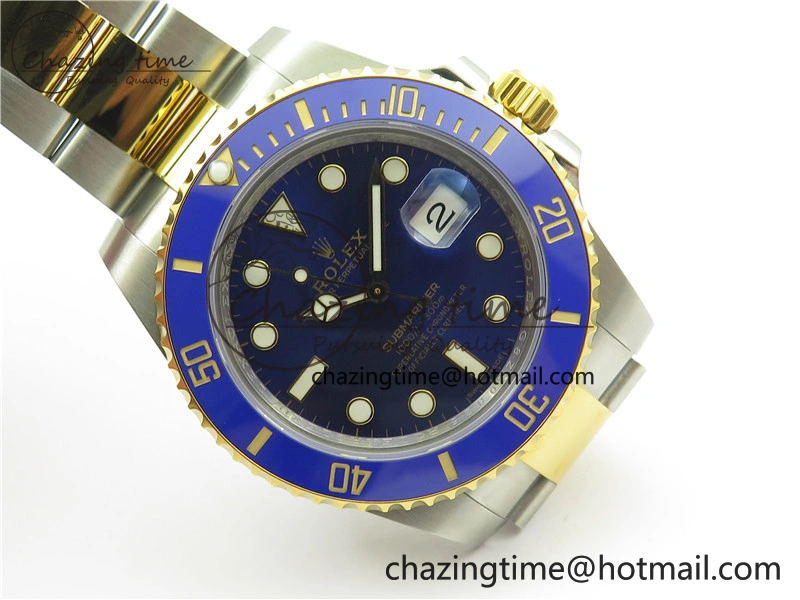 SunProtective Submariner 116613 LB VRF 1:1 Best Edition YG Wrapped Bezel Blue Dial on SS YG Bracelet A2836 MAX Version 2490
