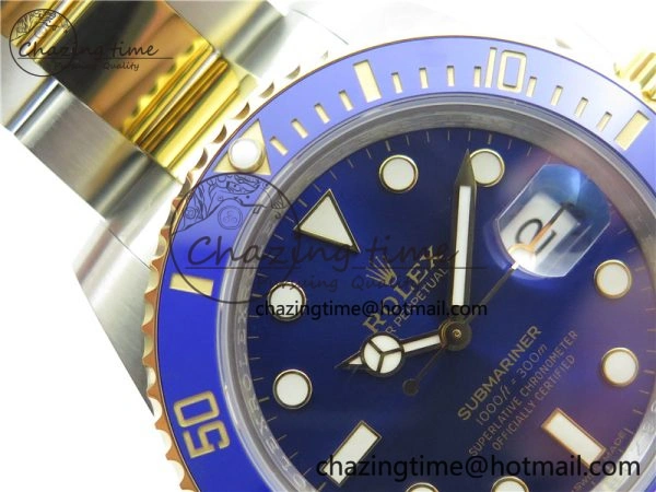 SunProtective Submariner 116613 LB VRF 1:1 Best Edition YG Wrapped Bezel Blue Dial on SS YG Bracelet A2836 MAX Version 2490