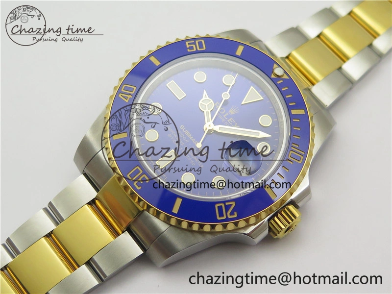 SunProtective Submariner 116613 LB VRF 1:1 Best Edition YG Wrapped Bezel Blue Dial on SS YG Bracelet A2836 MAX Version 2490