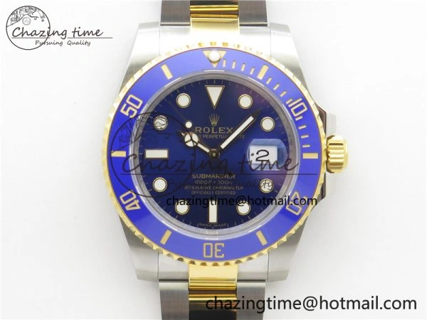 SunProtective Submariner 116613 LB VRF 1:1 Best Edition YG Wrapped Bezel Blue Dial on SS YG Bracelet A2836 MAX Version 2490