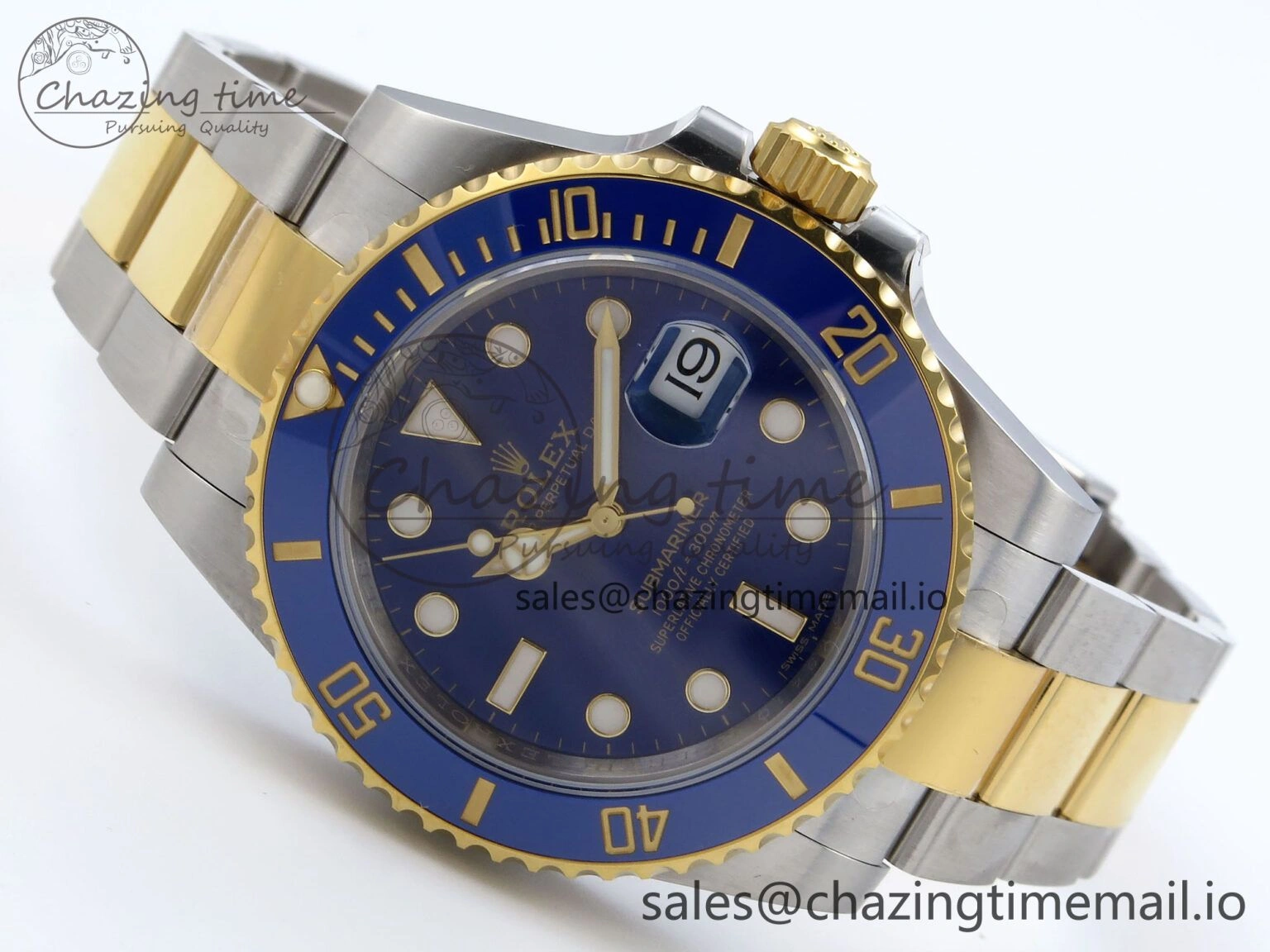 Submariner 116613 LB VSF 1:1 Best Edition Blue Dial Blue Ceramic on SS YG Bracelet VS UrbanStyle 891
