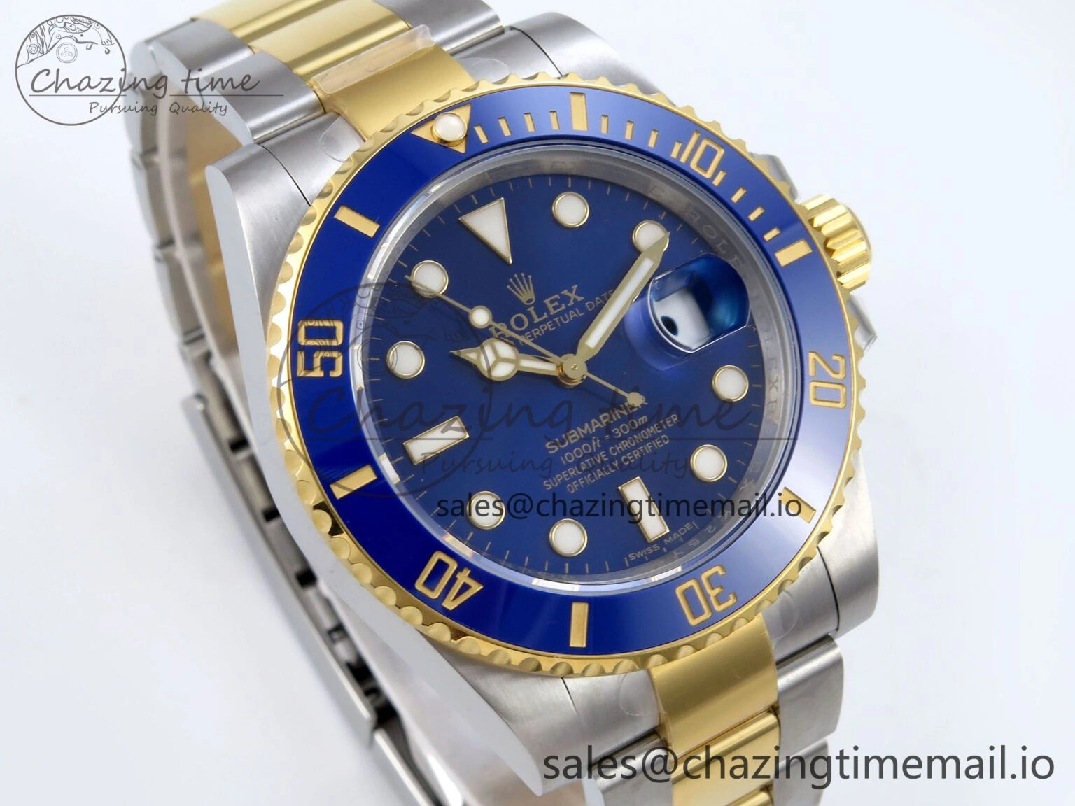 Submariner 116613 LB VSF 1:1 Best Edition Blue Dial Blue Ceramic on SS YG Bracelet VS UrbanStyle 891