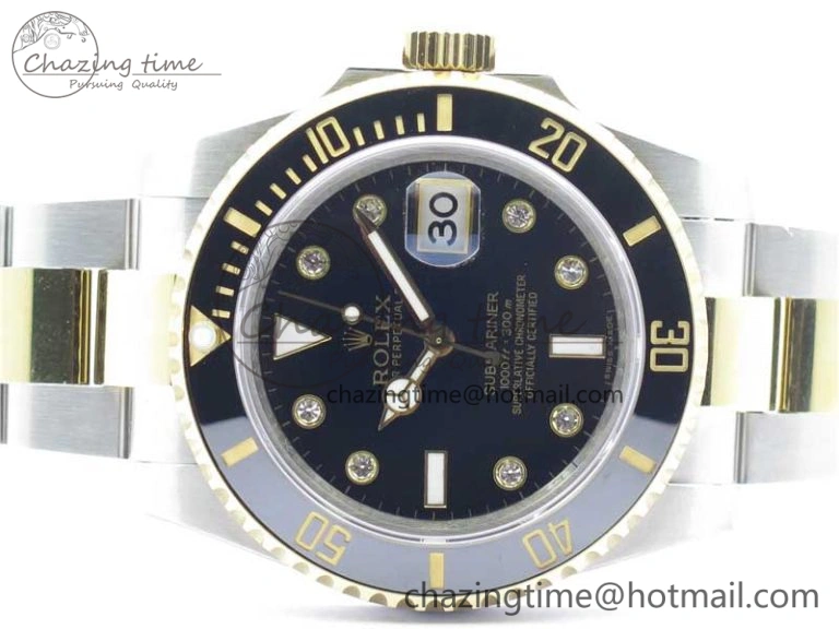 Affordable Submariner 116613 LN Black Ceramic 316L Bp Maker 1-1 Best Edition Black Dial Diam on SS  YG Bracelet SA3135 V 3011