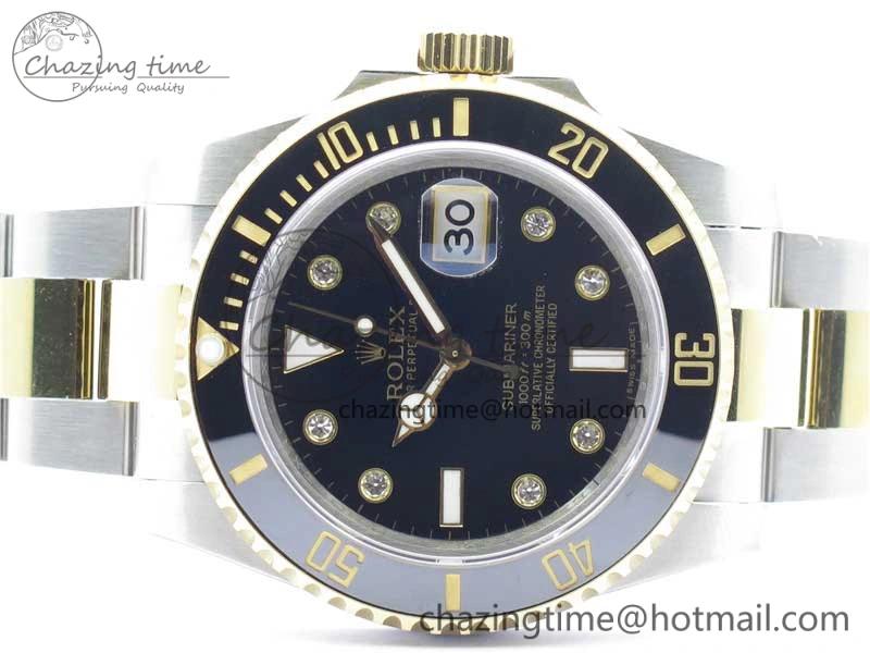 Affordable Submariner 116613 LN Black Ceramic 316L Bp Maker 1-1 Best Edition Black Dial Diam on SS  YG Bracelet SA3135 V 3011