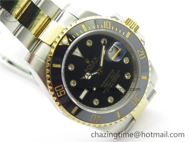 Affordable Submariner 116613 LN Black Ceramic 316L Bp Maker 1-1 Best Edition Black Dial Diam on SS  YG Bracelet SA3135 V 3011